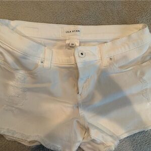LILA RYAN White Jean Shorts